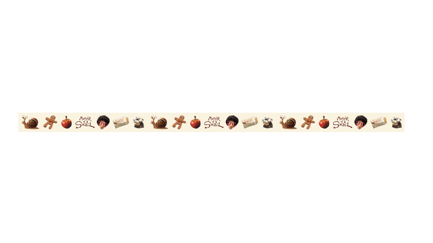 「かたつむりのメモワール」劇場販売グッズより、オリジナルマスキングテープのイメージ（税込500円）