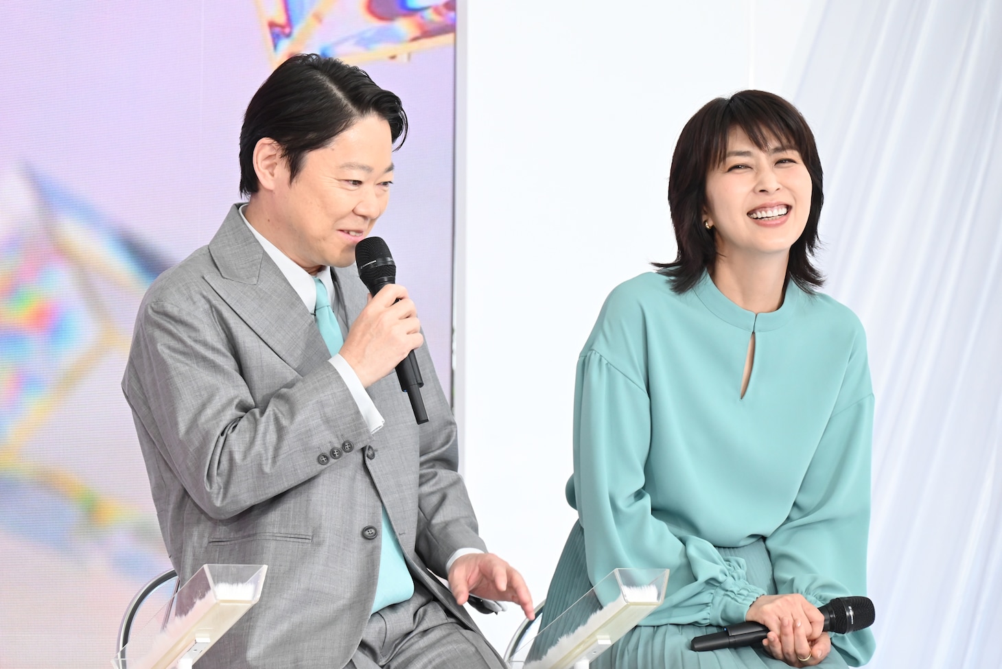 ドラマ「しあわせな結婚」に出演する（左から）阿部サダヲ、松たか子
