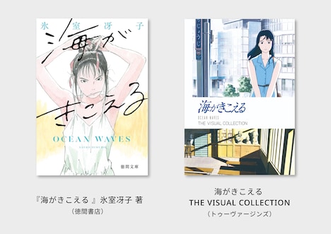左から原作小説「海がきこえる」書影、ビジュアルブック「海がきこえる THE VISUAL COLLECTION」表紙