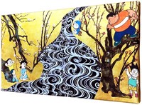 「映画ドラえもん のび太の絵世界物語」名画ファブリックボード「紅白梅屏風図」のイメージ