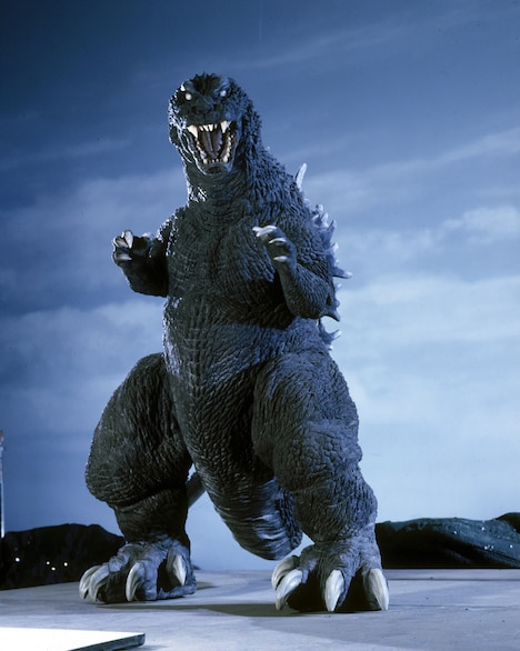 「ゴジラ・モスラ・キングギドラ／大怪獣総攻撃」の撮影で使われた、ゴジラ（2001）のスーツ