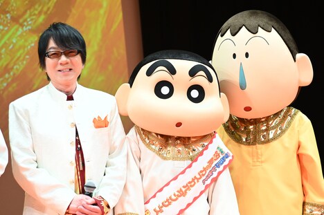 左から速水奨、野原しんのすけ、ボーちゃん