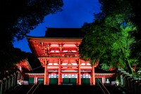 ライトアップされた滋賀・近江神宮