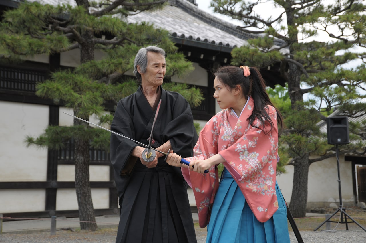 太秦ライムライト」より福本清三（左）、山本千尋（右） - 斬