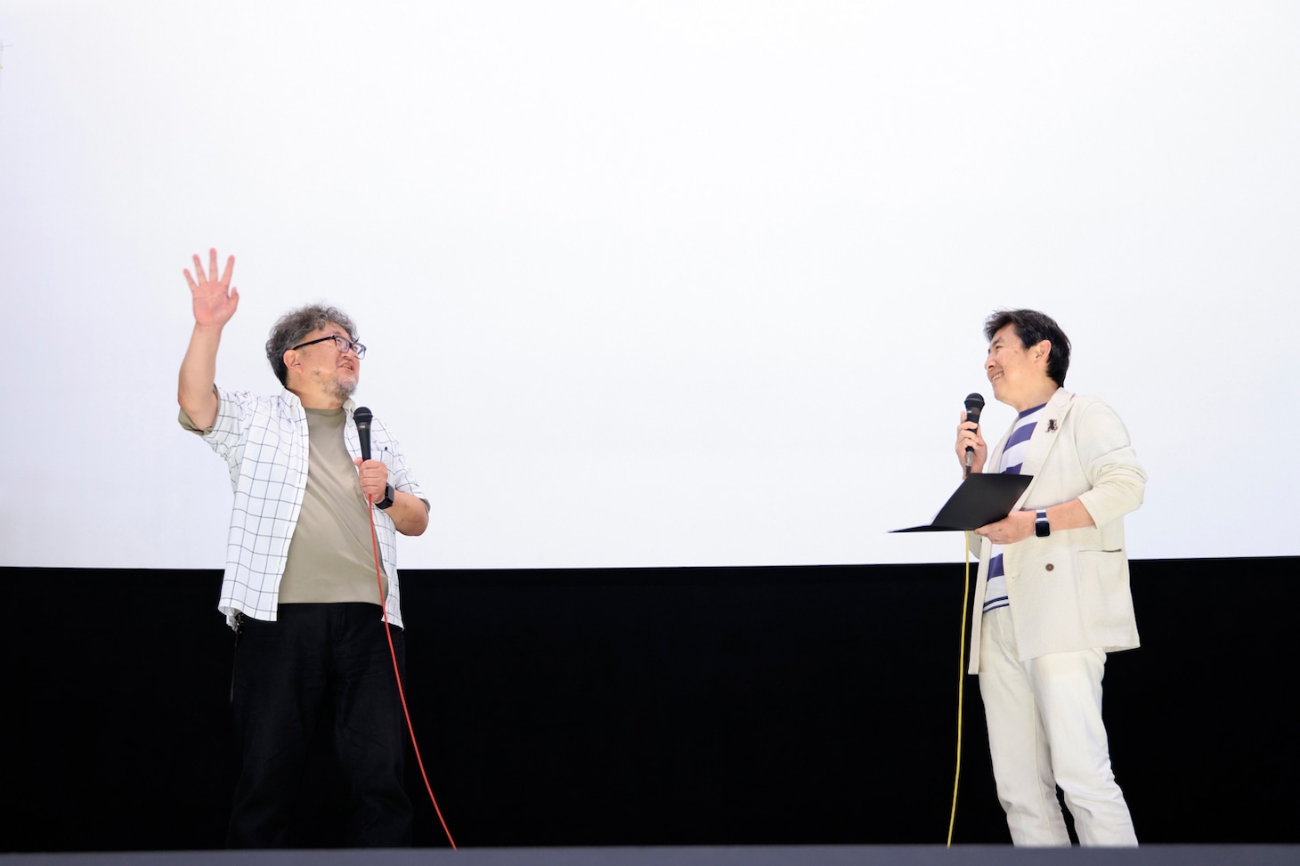 左から樋口真嗣、笠井信輔