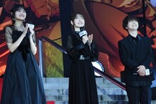 左から早見沙織、花澤香菜、河西健吾