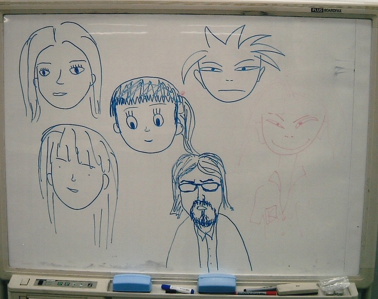 映画「リンダ リンダ リンダ 4K」ファンアート応募例（撮影時にキャストが描いたもの）