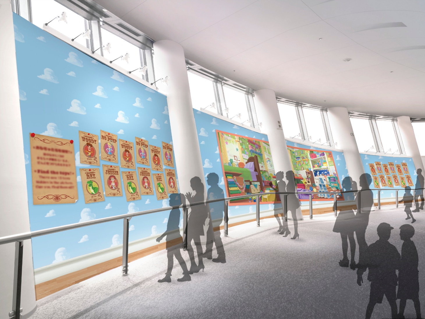 天望回廊フロア450 スロープ 展示装飾イメージ