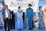 左から楠大典、坂本真綾、岩崎正寛、上田麗奈