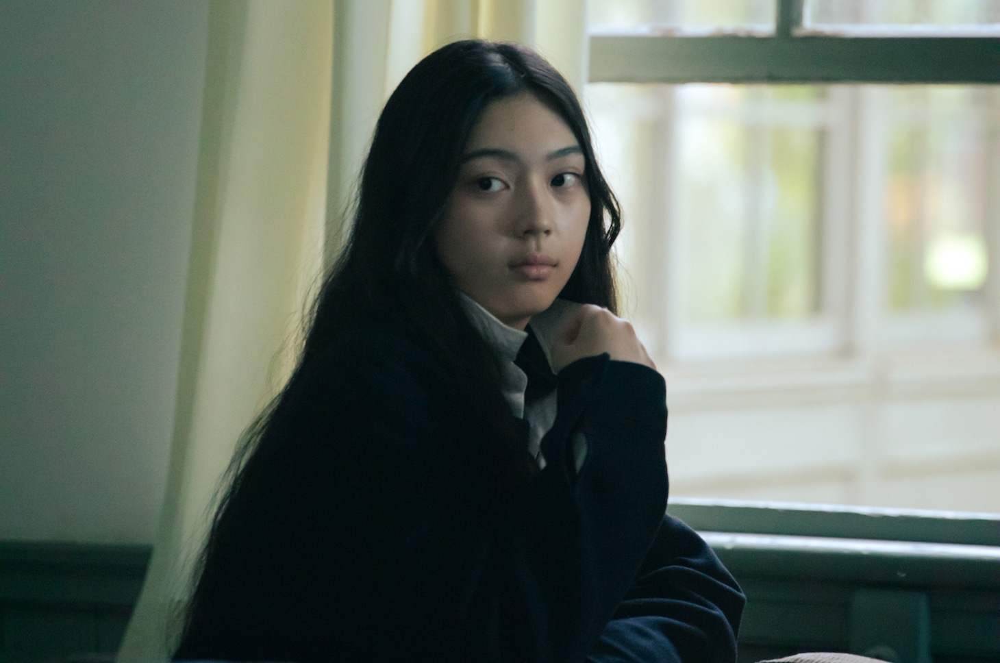 映画「白の花実」より、美絽演じる杏菜