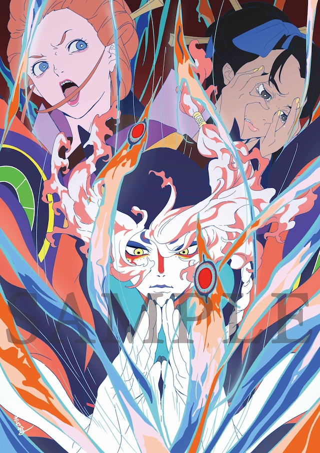 「劇場版モノノ怪 第二章 火鼠」Blu-ray / DVD封入特典となる、高橋裕一の描き下ろしビジュアルカードのイメージ