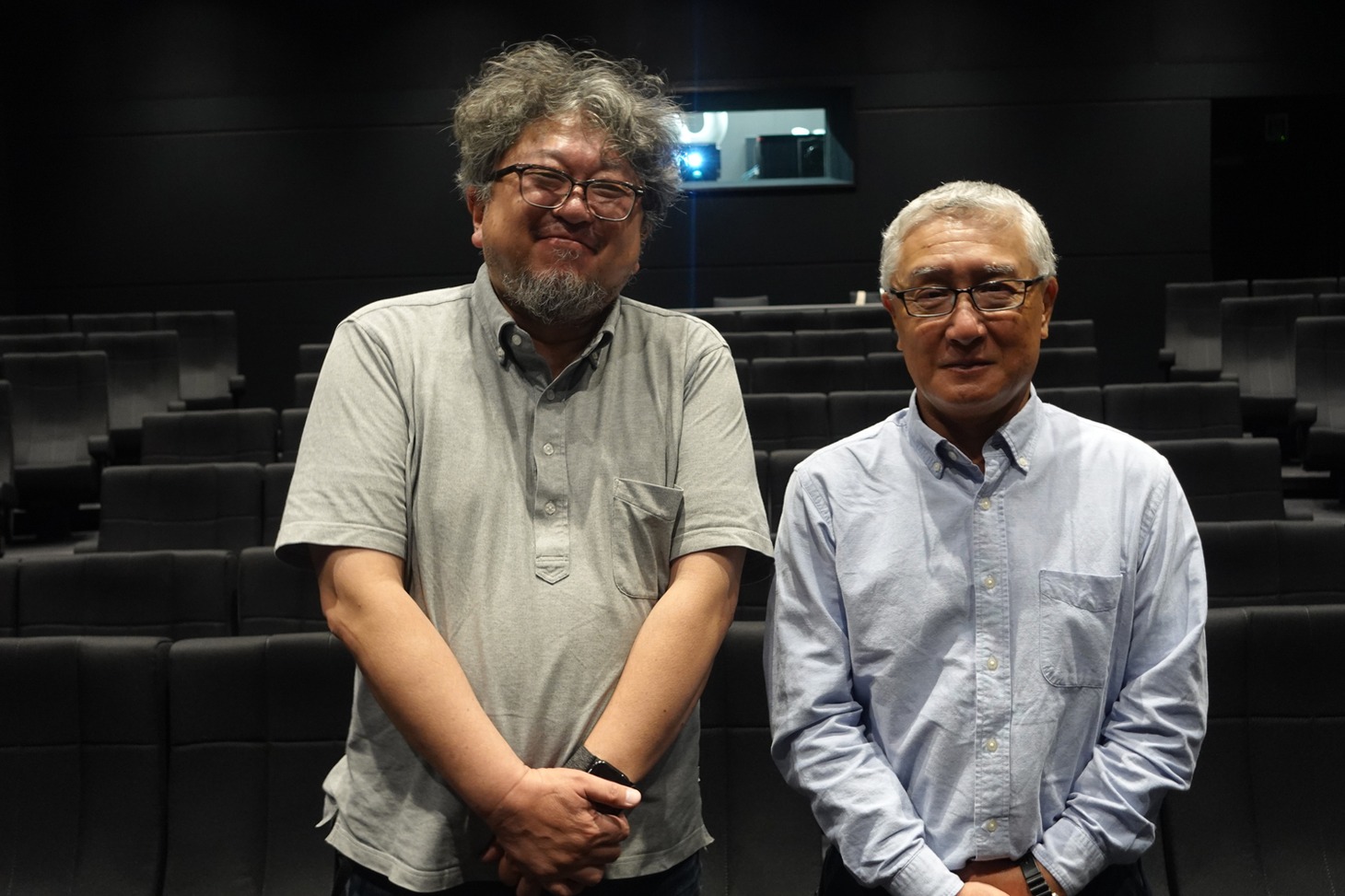 「大怪獣ガメラ」などの4Kデジタル修復を監修した樋口真嗣（左）と小椋俊一（右）