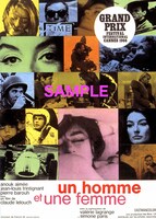 「男と女」オリジナルポスターデザイン版B5チラシ