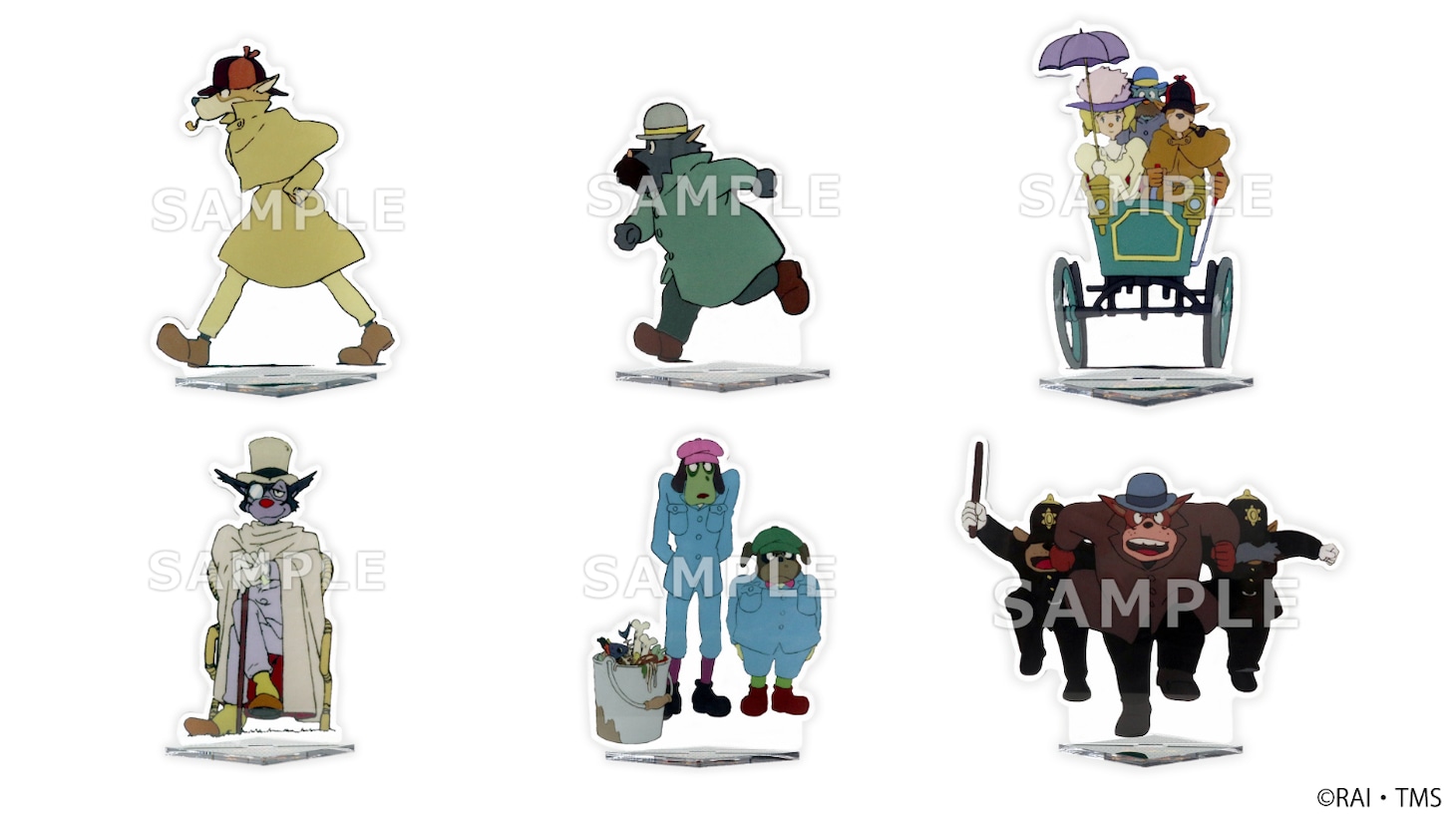 「アニメ『名探偵ホームズ』POP UP SHOP」キャラアクリルスタンド（全6種・各税込1980円）