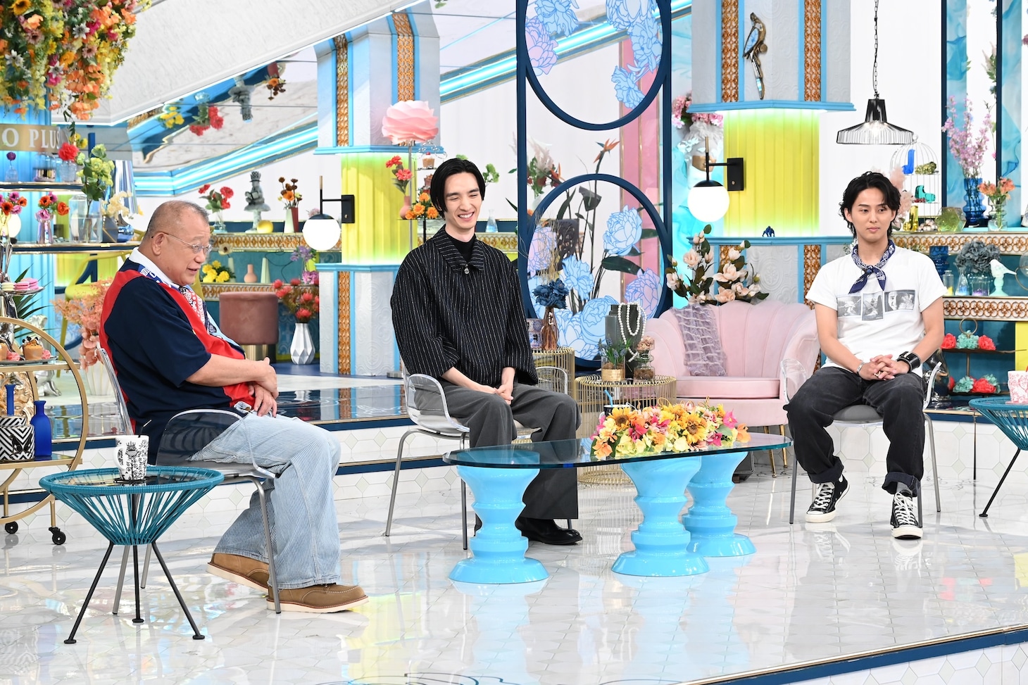 「A-Studio+」8月8日放送回の様子。左から笑福亭鶴瓶、清水尋也、藤ヶ谷太輔