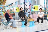 「A-Studio+」8月8日放送回の様子。左から笑福亭鶴瓶、清水尋也、藤ヶ谷太輔