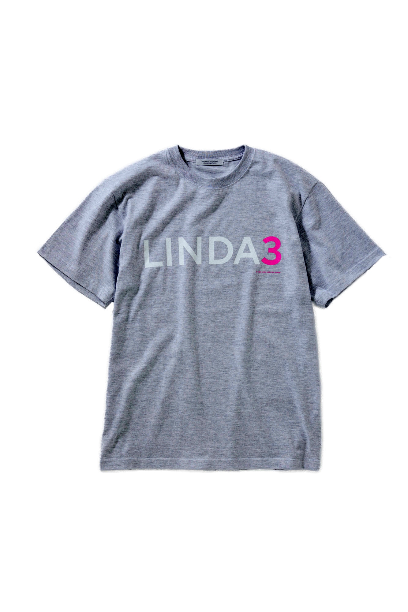 「リンダ リンダ リンダ 4K」とJOURNAL STANDARDによるコラボグッズのプリントTシャツグレー（S・M・L・XL 各税込6930円）
