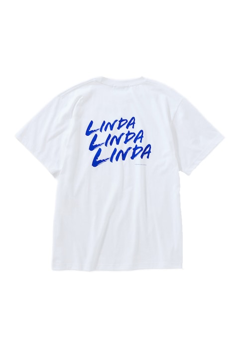 「リンダ リンダ リンダ 4K」とJOURNAL STANDARDによるコラボグッズのプリントTシャツホワイト（S・M・L・XL 各税込6930円）