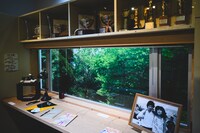 別荘の書斎を再現したコーナー