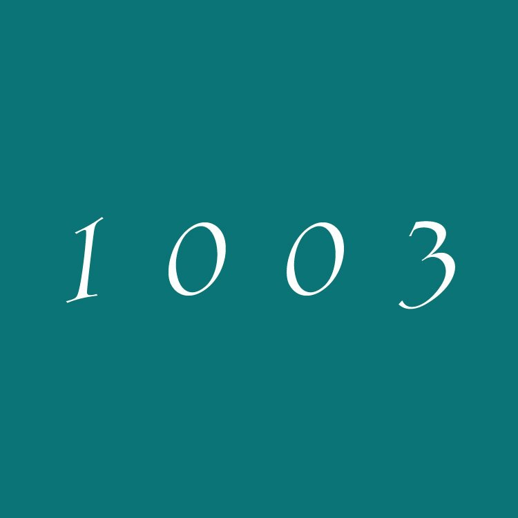 兵庫・元町の書店「1003」ロゴ