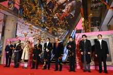 「ベートーヴェン捏造」プレミアナイトイベントの様子。左から関和亮、小手伸也、前田旺志郎、染谷将太、山田裕貴、古田新太、神尾楓珠、小澤征悦、野間口徹