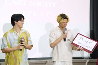 “青春あるある”のお題に「イベント前に気合い入れがち」と回答した男子チーム。左から櫻井海音、眞栄田郷敦