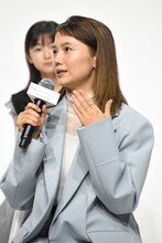 「秒速5センチメートル」完成報告会より、宮﨑あおい