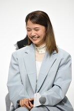 「秒速5センチメートル」完成報告会より、宮﨑あおい