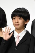 「秒速5センチメートル」完成報告会より、上田悠斗