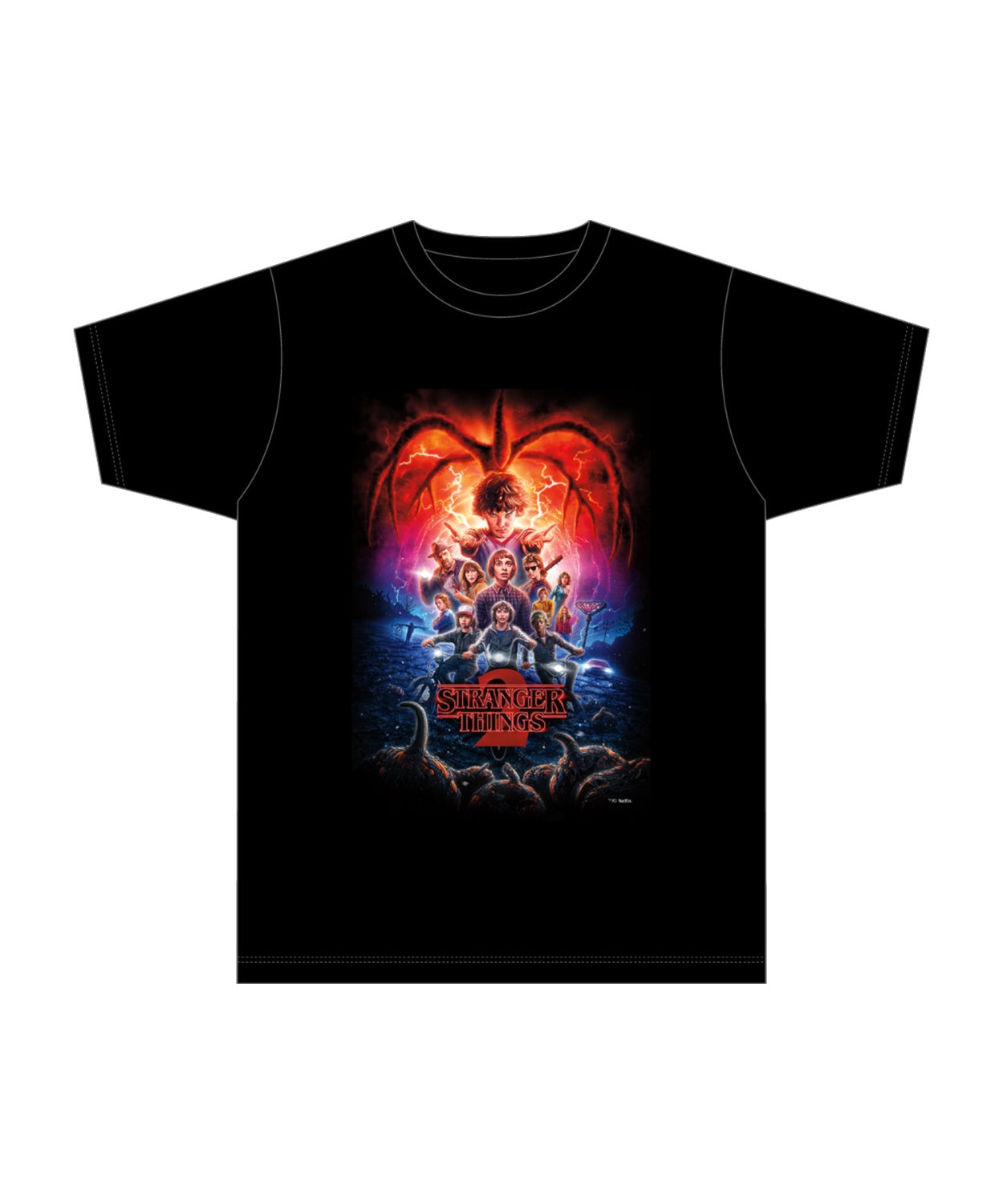 Netflixシリーズ「ストレンジャー・シングス 未知の世界」シーズン2のTシャツ