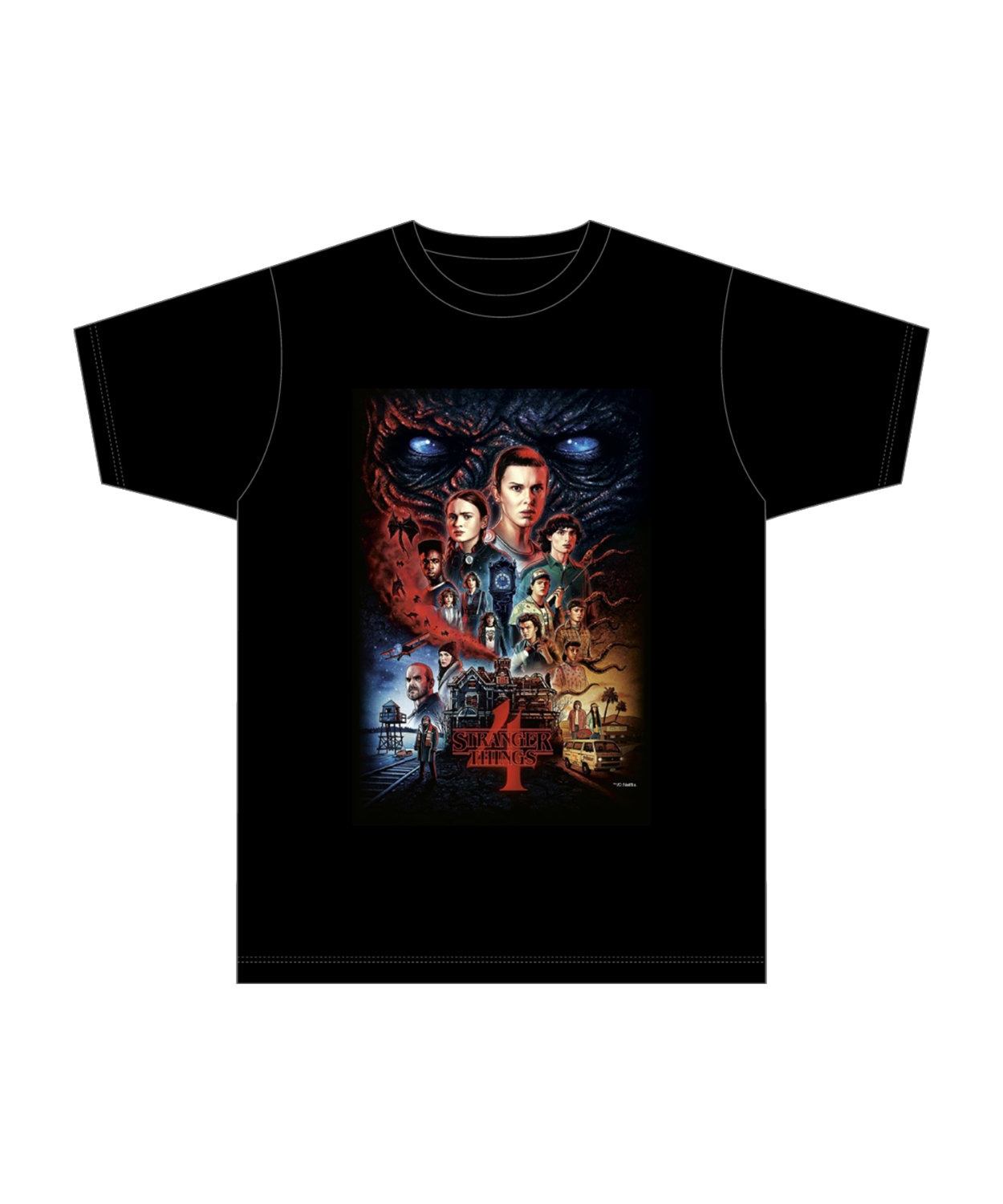 Netflixシリーズ「ストレンジャー・シングス 未知の世界」シーズン4のTシャツ