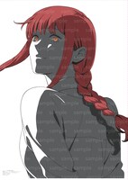 MEN'S NON-NO10月号増刊に付属する両面ピンナップのイラスト（マキマ）
©集英社 ©2025 MAPPA / チェンソーマンプロジェクト
©藤本タツキ / 集英社