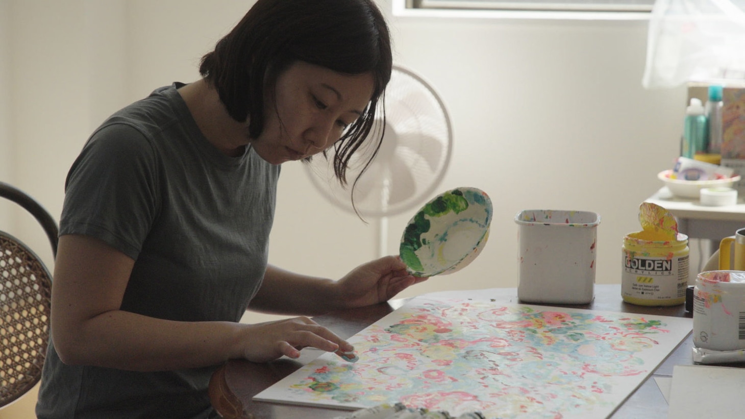 「バレンと小刀 時代をつなぐ浮世絵物語」より、ロッカクアヤコ