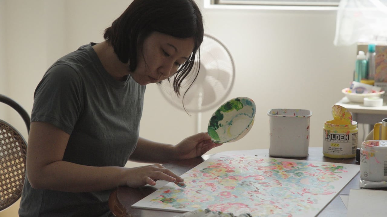 「バレンと小刀 時代をつなぐ浮世絵物語」より、ロッカクアヤコ