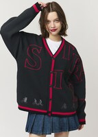 タイトル ロゴ｜ウォッシャブルジャカードカーディガン（7900円）