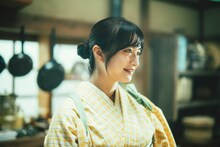 連続ドラマW-30「ながたんと青と -いちかの料理帖-2」より、門脇麦演じる桑乃木いち日