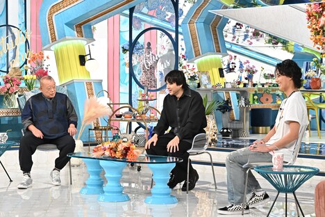 「A-Studio+」9月5日放送回の様子。左から笑福亭鶴瓶、山田裕貴、藤ヶ谷太輔