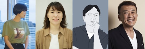 第17回下北沢映画祭のコンペ審査員。左から山中瑶子、前原美野里、大槻貴宏、矢田部吉彦