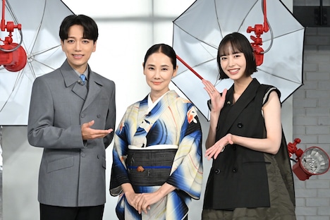 「おしゃれクリップ」9月7日放送回より、左から山崎育三郎、吉田羊、井桁弘恵