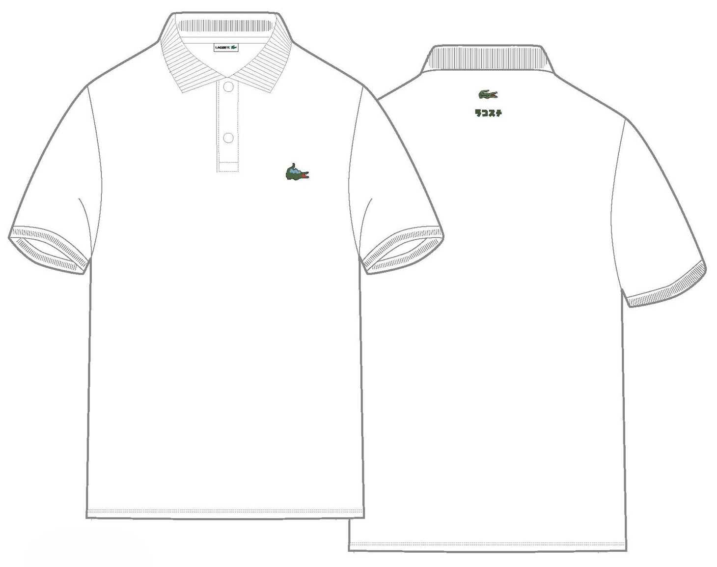 ゴジラ×ラコステのアパレルアイテム発売、怪獣たちとワニが戯れる