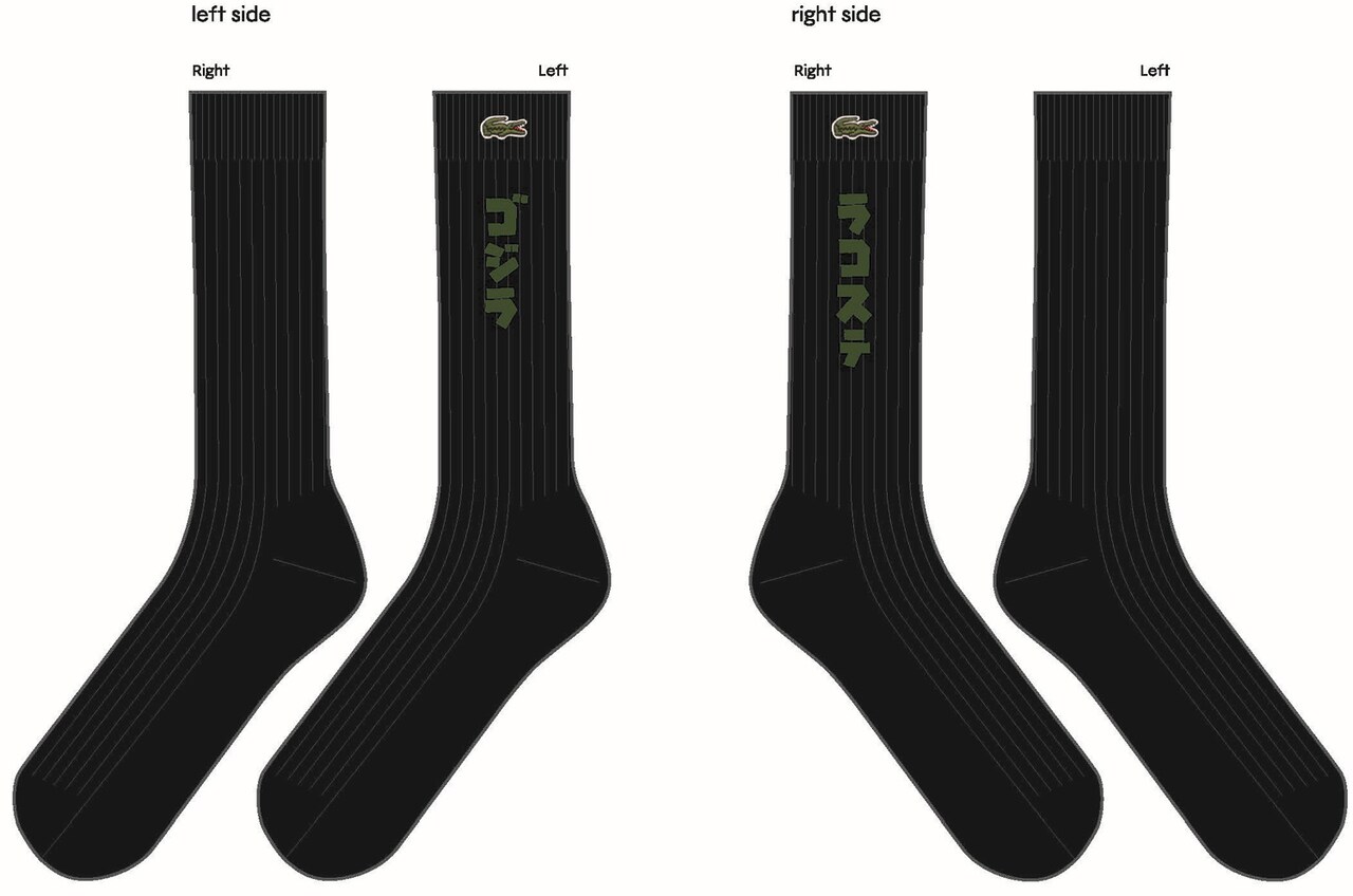 ゴジラ×ラコステのアパレルアイテム発売、怪獣たちとワニが戯れる