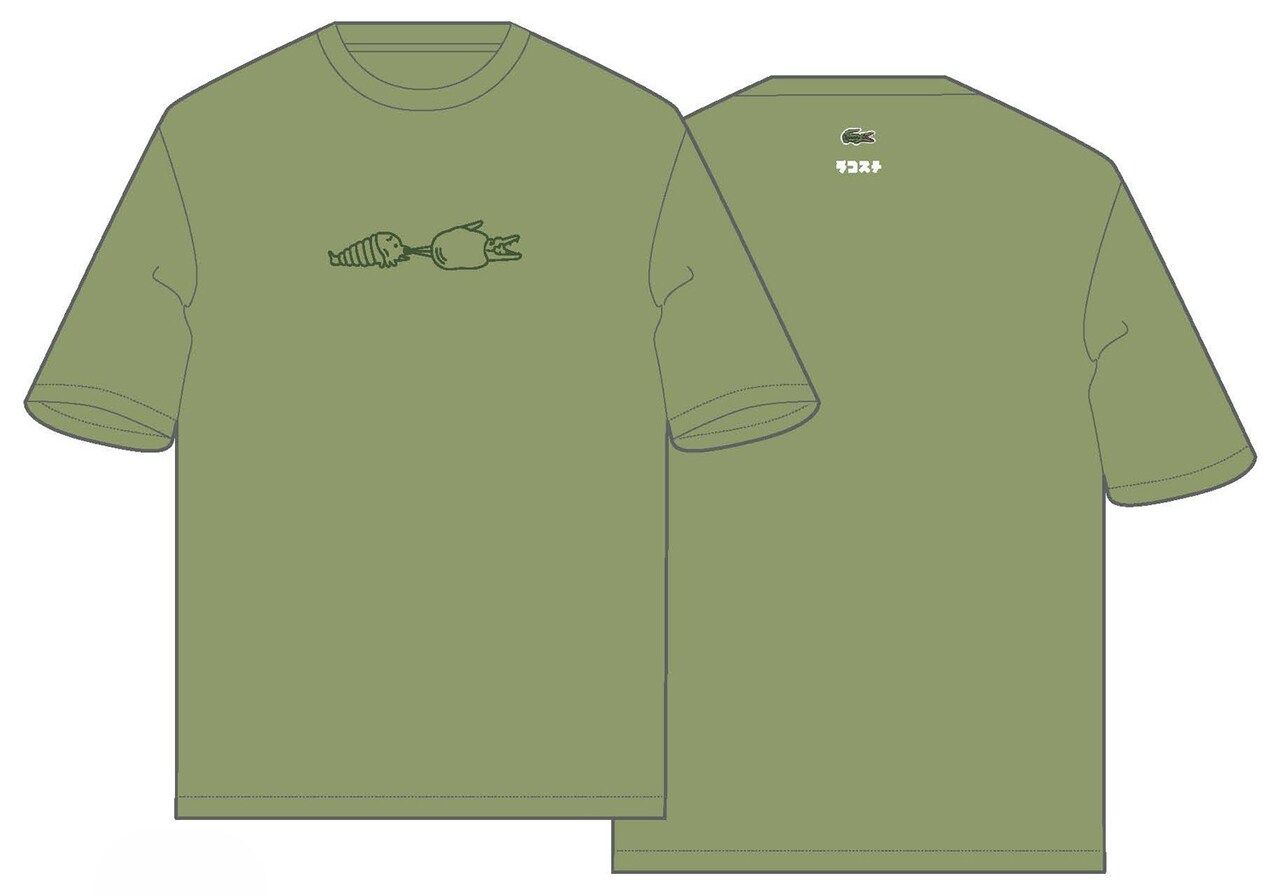 サイズ3 ゴジラ ラコステ モスラ幼虫 Tシャツ LACOSTE ブラック モスラ幼虫Tシャツ(税込1万4300円) - ゴジラ×ラコステの