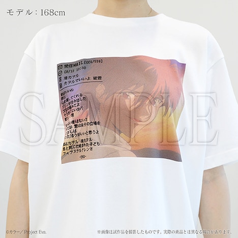 「『エヴァンゲリオン』シリーズ30th記念 最後のシ者 渚カヲル展」メル画Tシャツ（税込3850円）