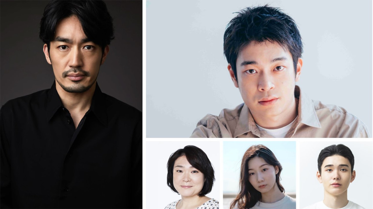 「ぼくたちん家」新キャスト。左から時計回りで大谷亮平、井之脇海、川口涼旺、土居志央梨、久保田磨希