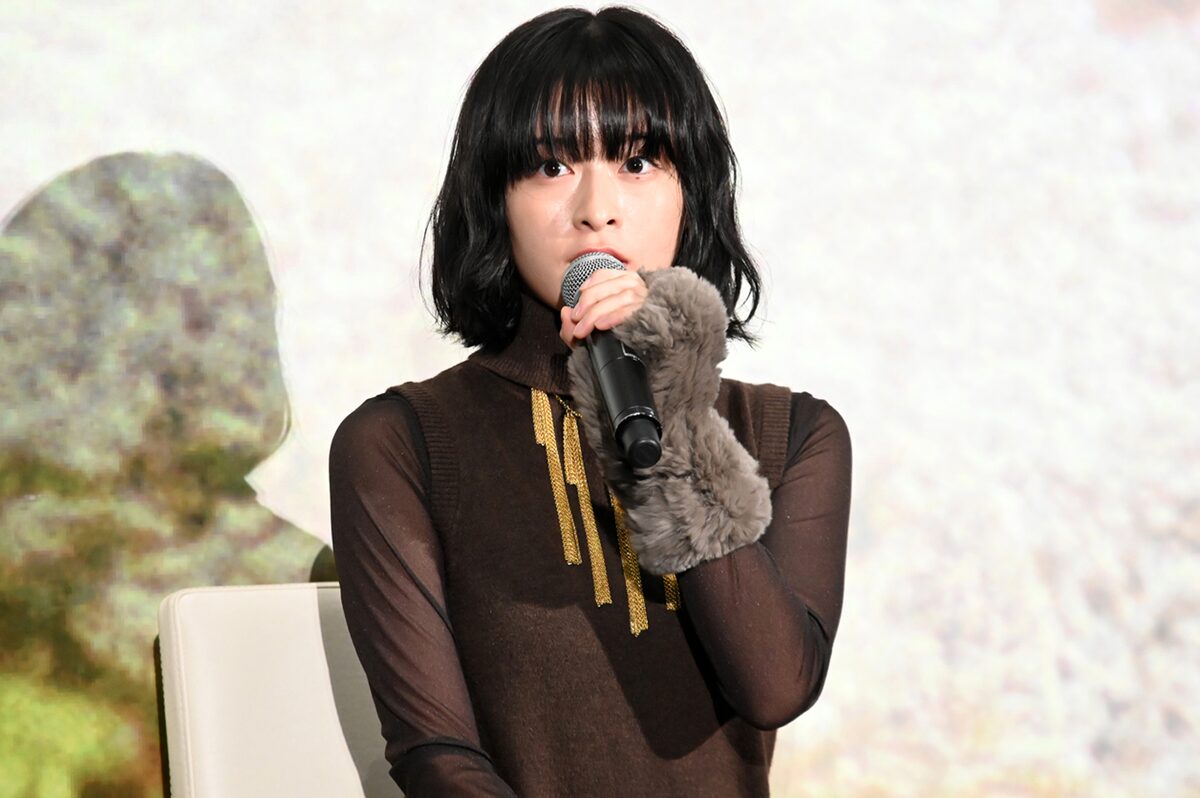 実写映画「秒速5センチメートル」舞台挨拶に登壇した森七菜 [画像 
