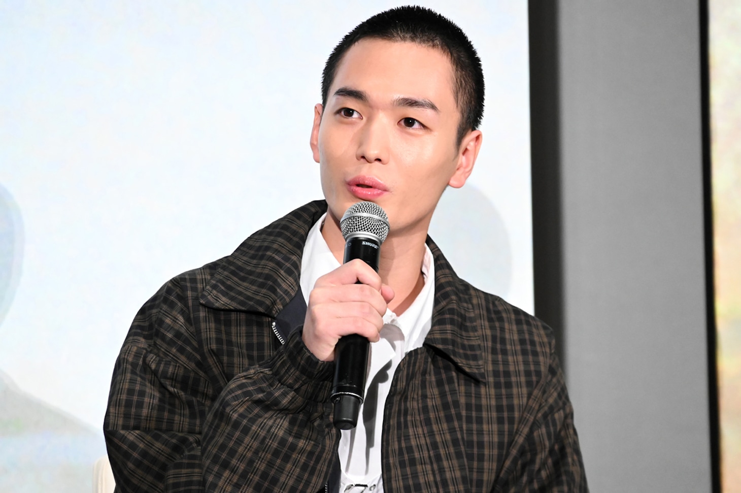 実写映画「秒速5センチメートル」舞台挨拶に登壇した青木柚