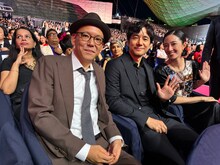 第30回釜山国際映画祭の様子。左から真利子哲也、西島秀俊、グイ・ルンメイ