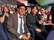 第30回釜山国際映画祭の様子。左から真利子哲也、西島秀俊、グイ・ルンメイ