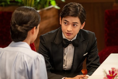 連続テレビ小説「あんぱん」特別編 スピンオフドラマ第1回「健ちゃんのプロポーズ」の場面写真。高橋文哉演じる辛島健太郎