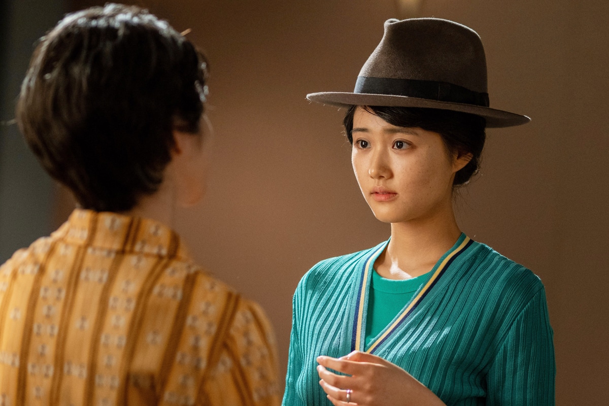 連続テレビ小説「あんぱん」特別編 スピンオフドラマ第2回「メイコの初舞台」の場面写真。原菜乃華演じるメイコ